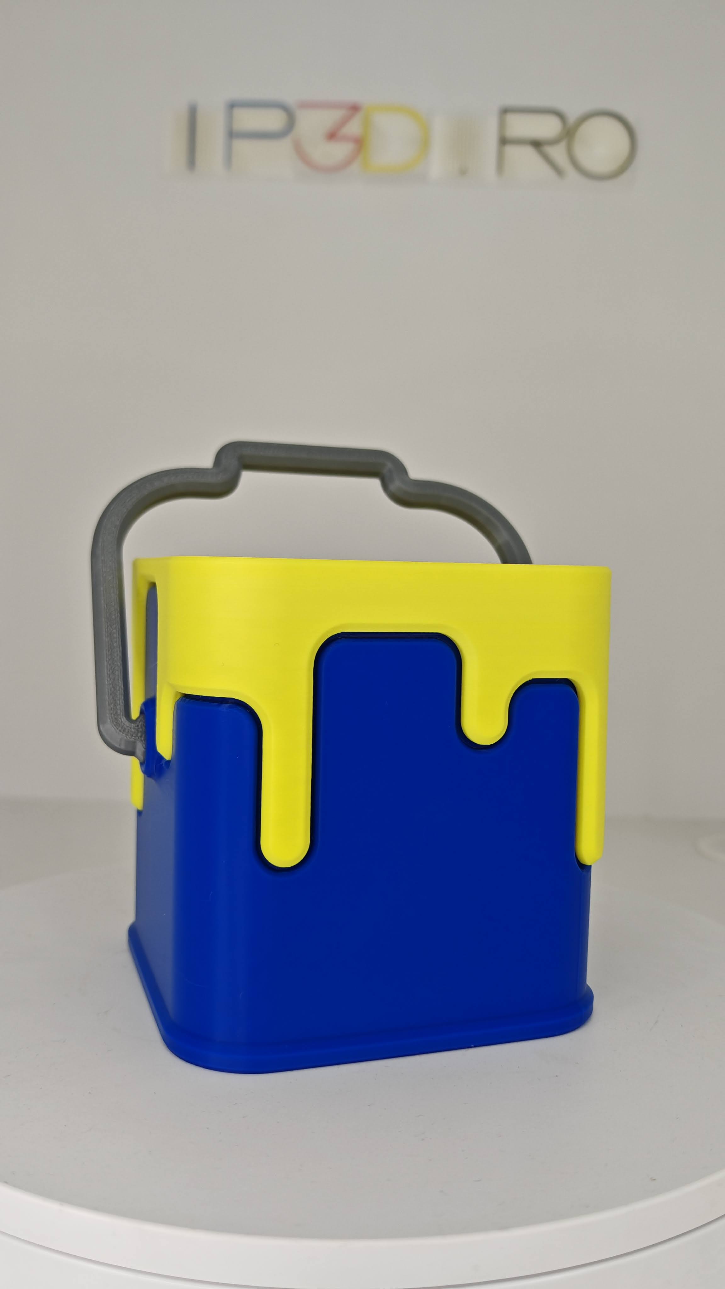 Găletușă dreptunghiulara Mini Drippy imprimată 3D – Decor modern, organizator birou, cadou unic