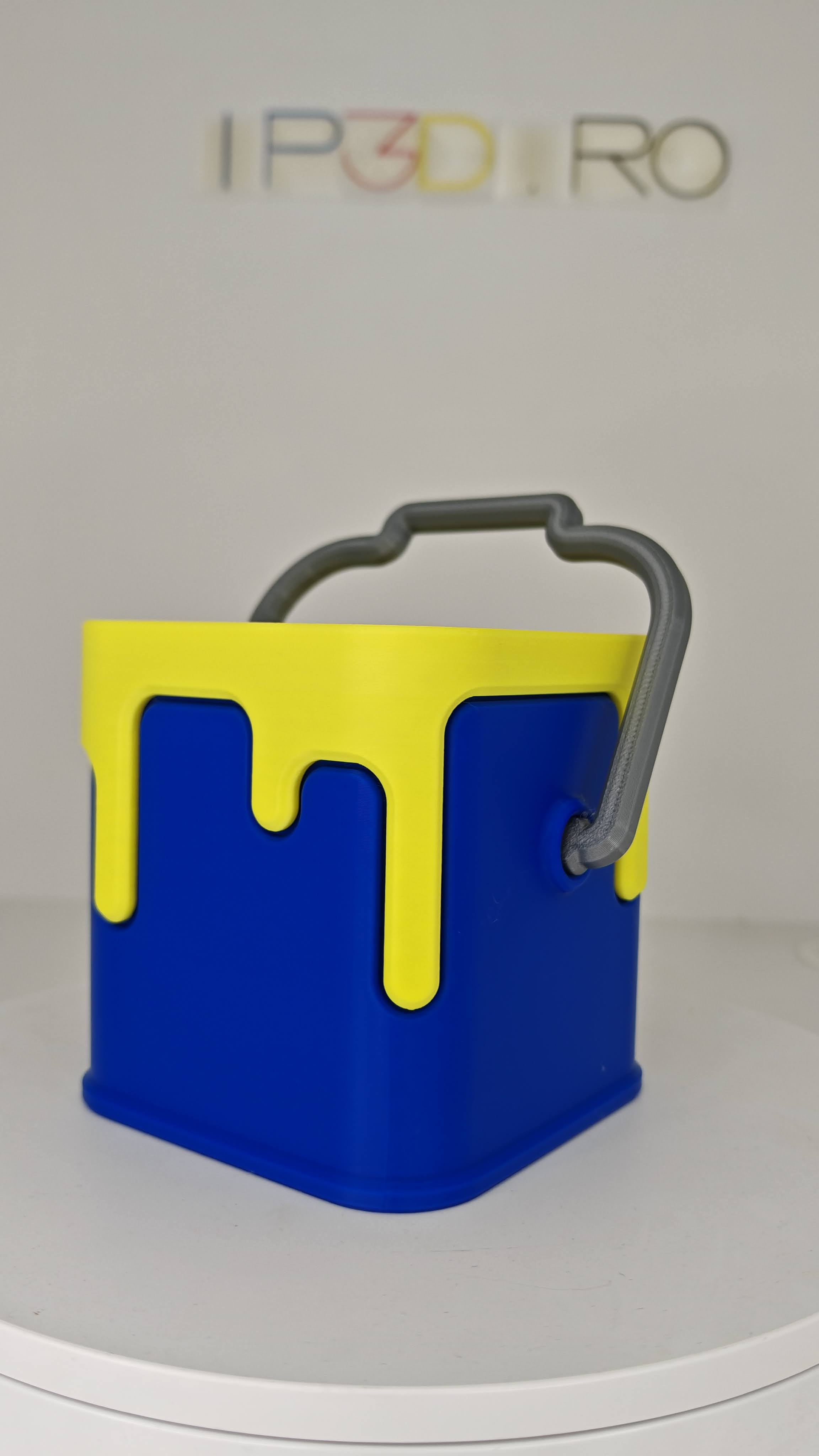 Găletușă dreptunghiulara Mini Drippy imprimată 3D – Decor modern, organizator birou, cadou unic