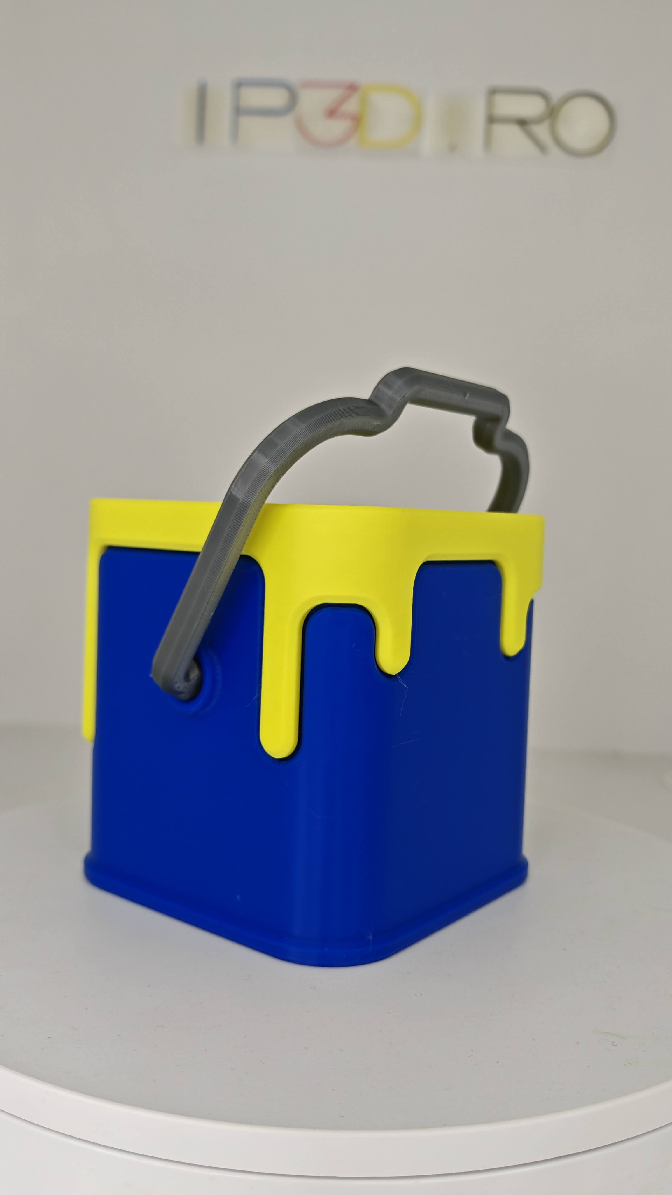 Găletușă dreptunghiulara Mini Drippy imprimată 3D – Decor modern, organizator birou, cadou unic