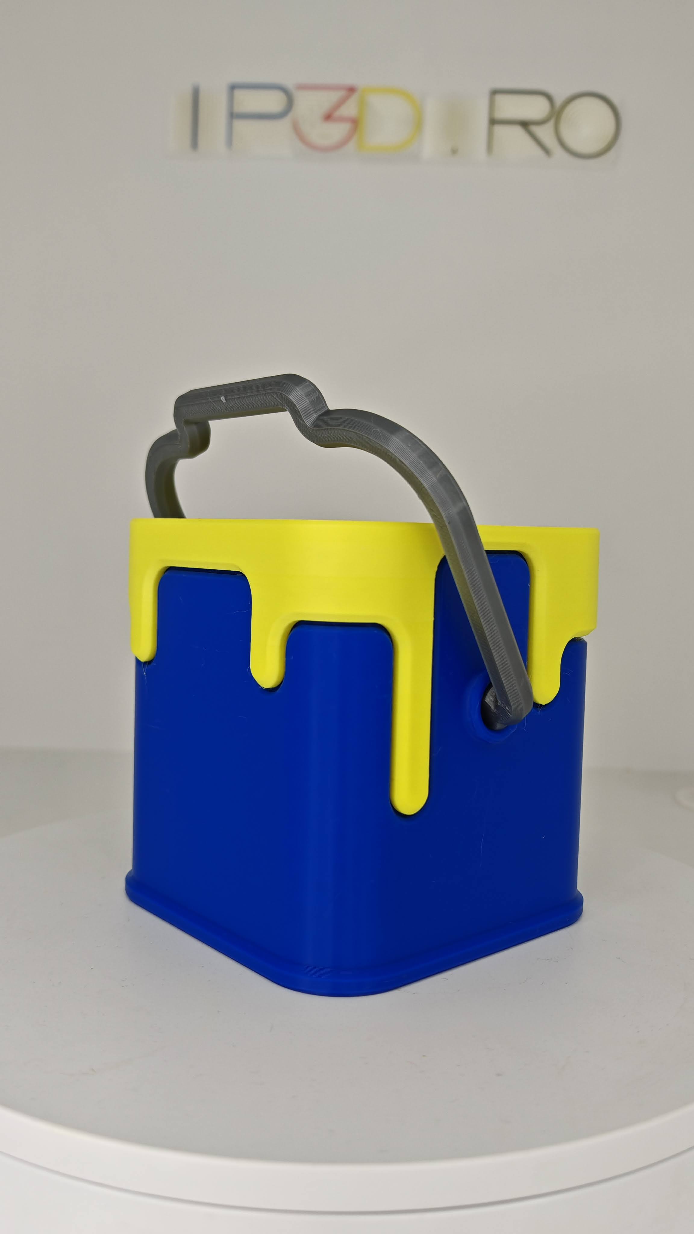 Găletușă dreptunghiulara Mini Drippy imprimată 3D – Decor modern, organizator birou, cadou unic