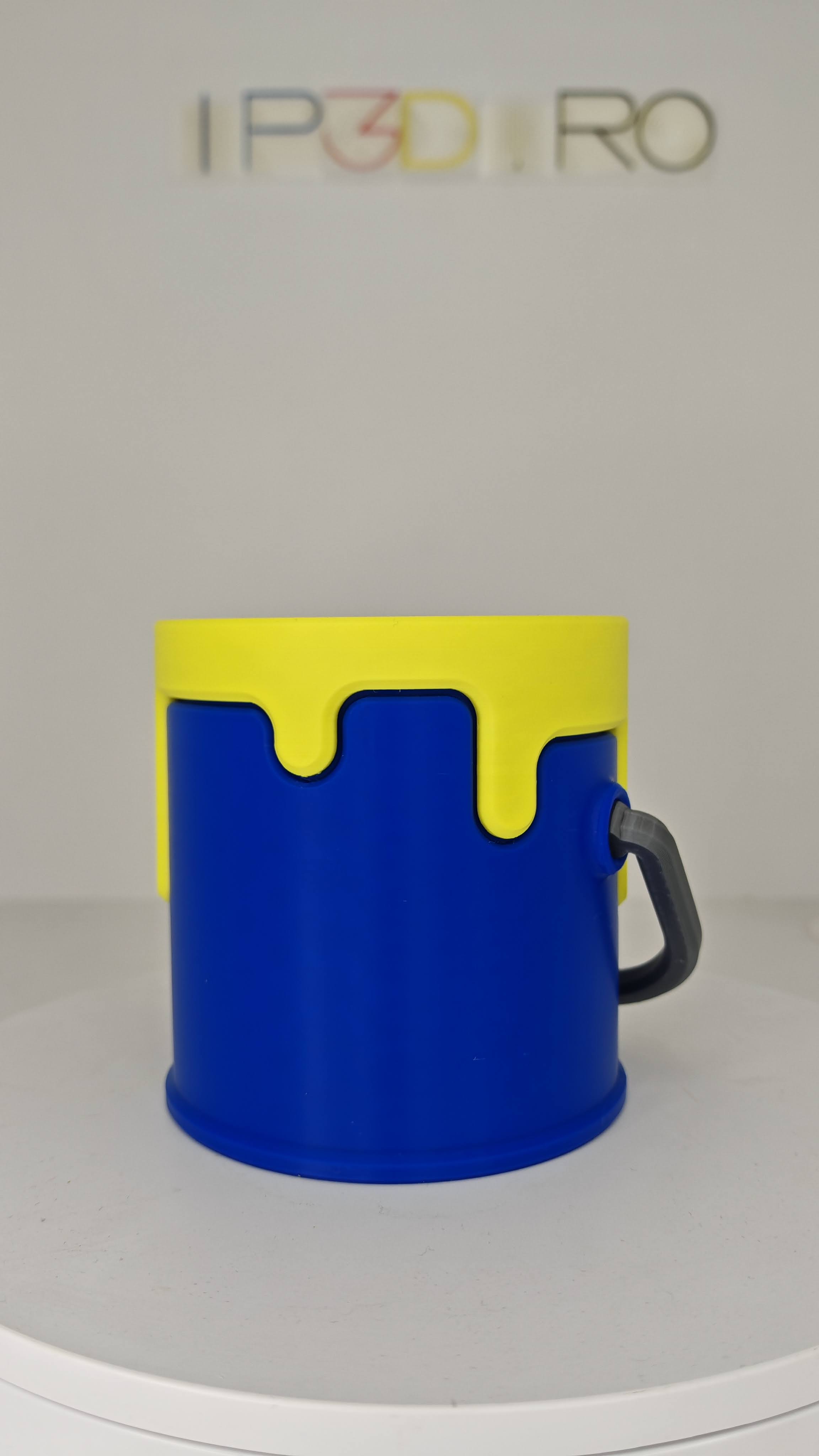 Găletușă rotunda Mini Drippy imprimată 3D – Decor modern, organizator birou, cadou unic