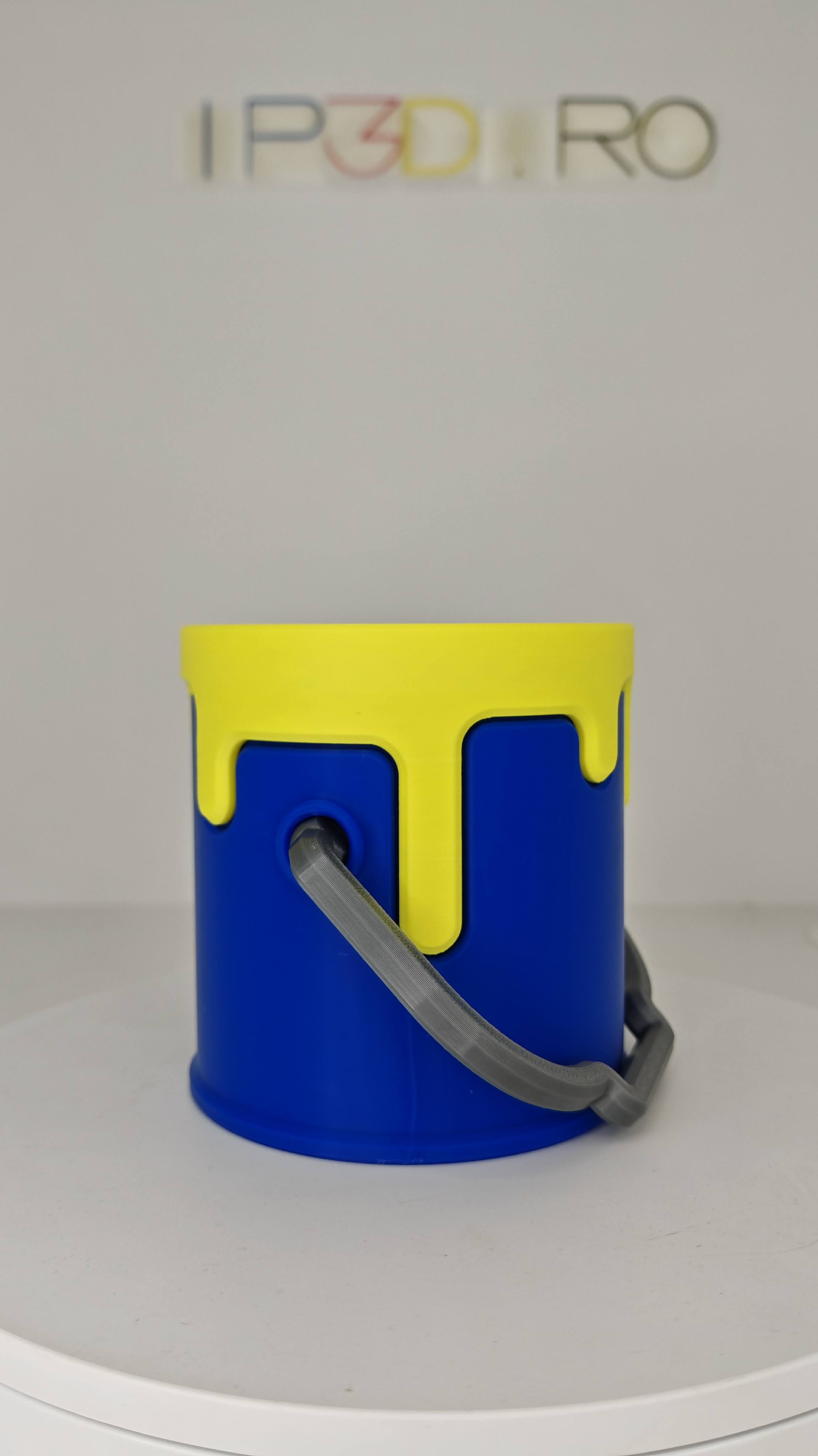 Găletușă rotunda Mini Drippy imprimată 3D – Decor modern, organizator birou, cadou unic