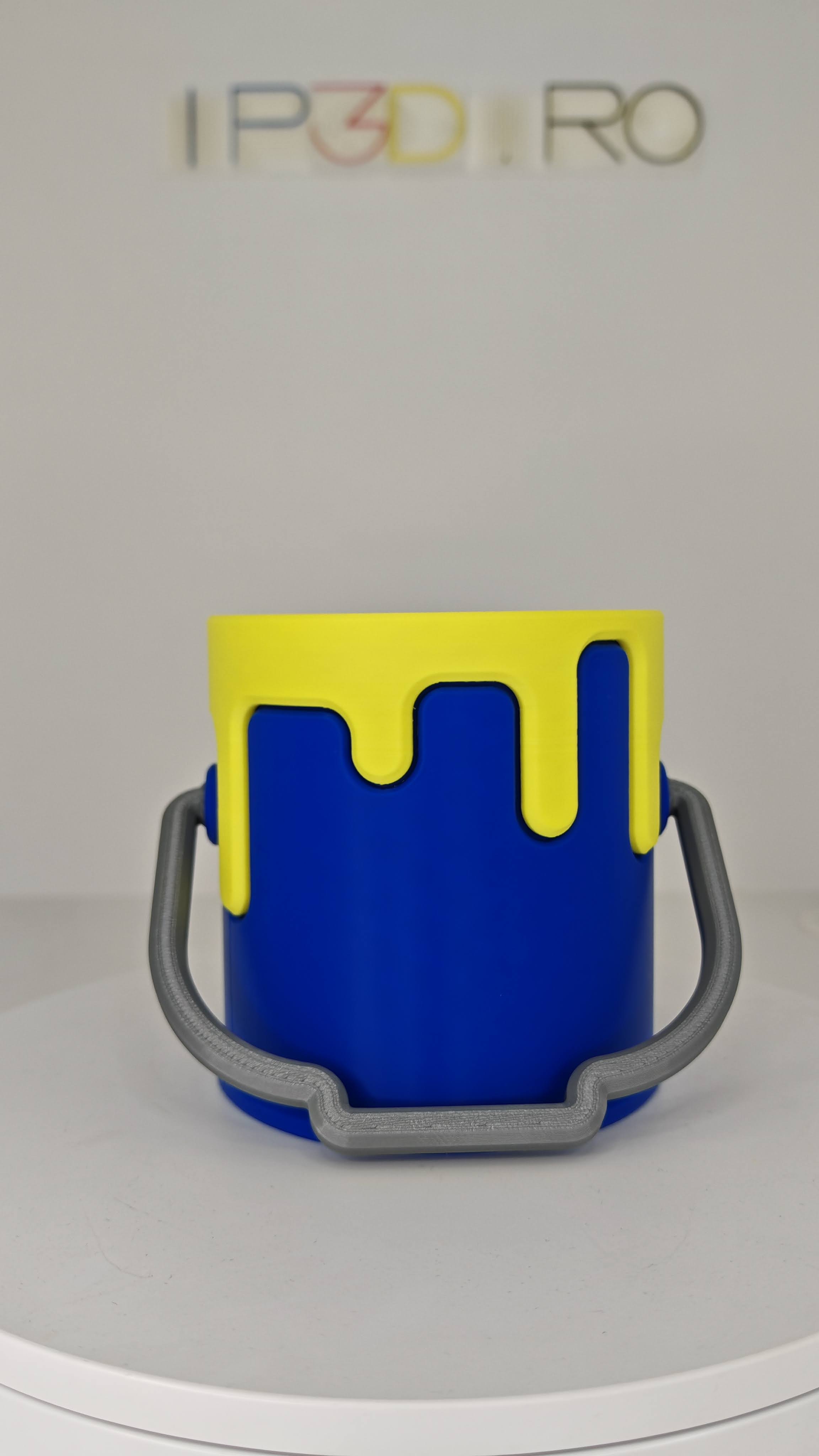 Găletușă rotunda Mini Drippy imprimată 3D – Decor modern, organizator birou, cadou unic