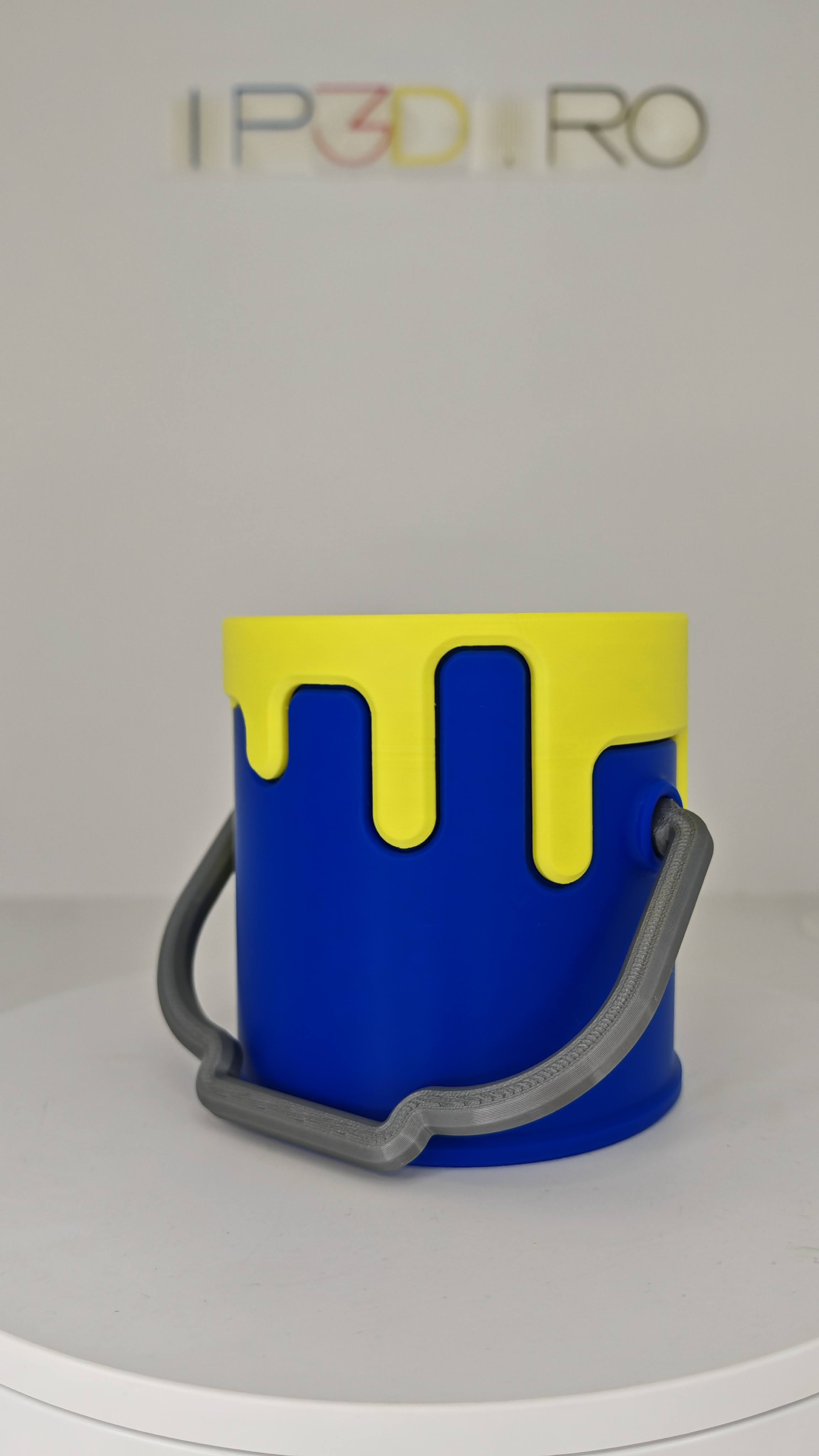 Găletușă rotunda Mini Drippy imprimată 3D – Decor modern, organizator birou, cadou unic